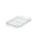 Emma Stripe Enameled Jaye Tray - Blue & Green
