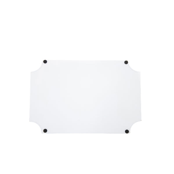 Emma Stripe Enameled Jaye Tray - Blue & Green