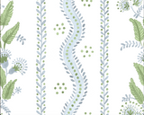 Emma Stripe Enameled Jaye Tray - Blue & Green