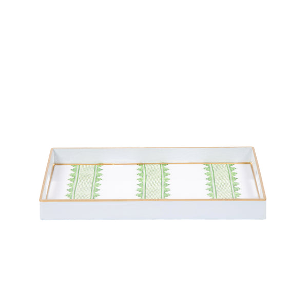 Clarabelle Enameled Rectangular Tray 10x15 - Green