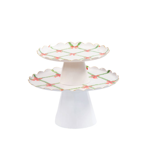 Bow Trellis Cake Stand Set (2pk)