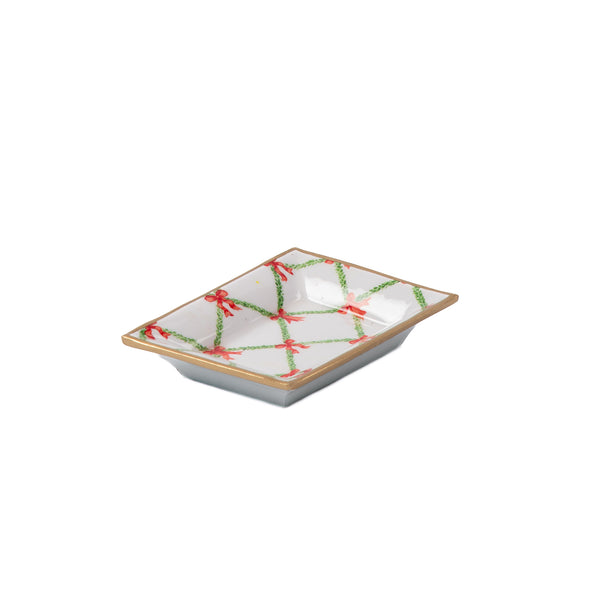 Bow Trellis Enameled Landry Tray