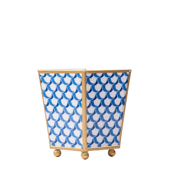 Scales Enameled Square Cachepot Planter