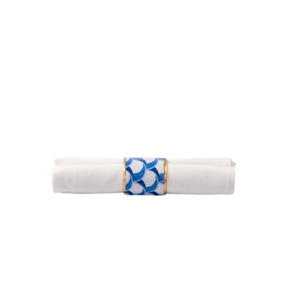 Scales Enameled Napkin Ring (4pk)