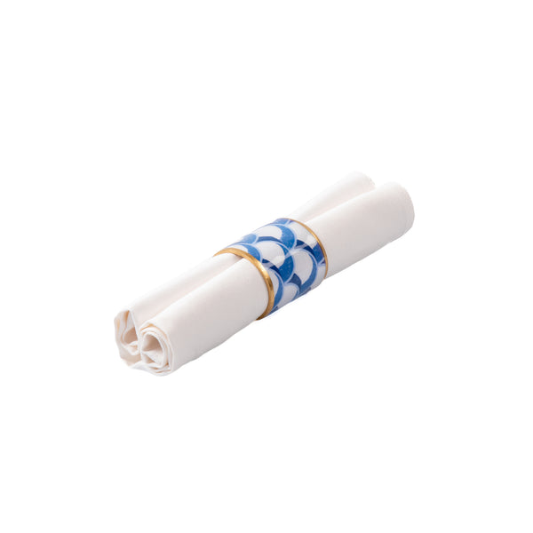 Scales Enameled Napkin Ring (4pk)