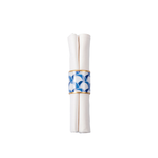 Scales Enameled Napkin Ring (4pk)