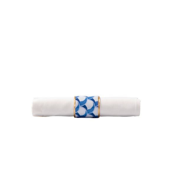Scales Enameled Napkin Ring (4pk)
