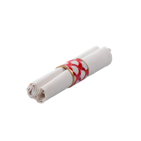 Scales Enameled Napkin Ring (4pk)