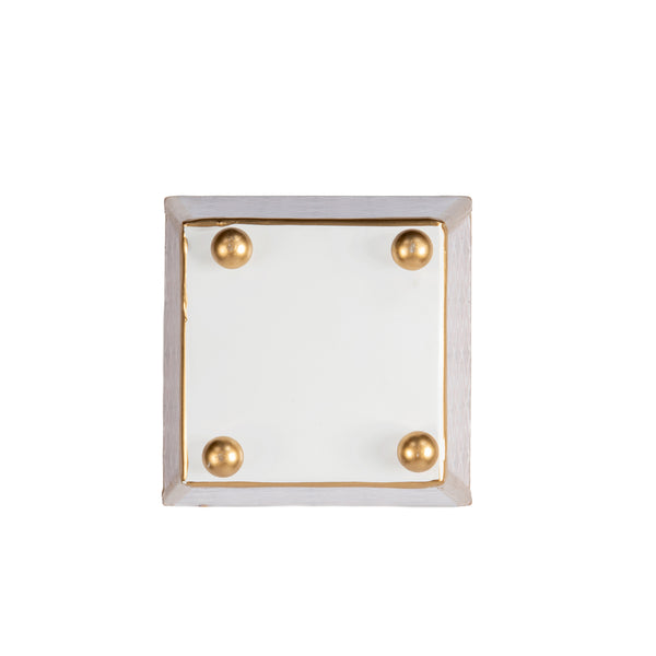 Monticello Enameled Square Cachepot Planter