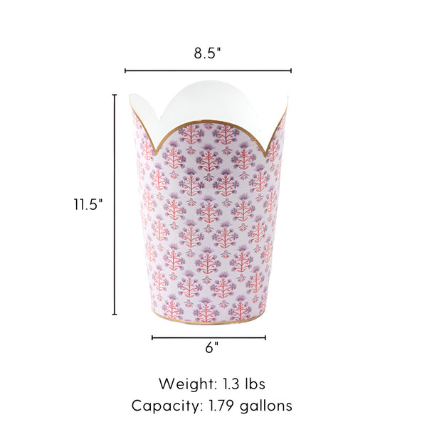 Penny Enameled Tulip Wastebasket