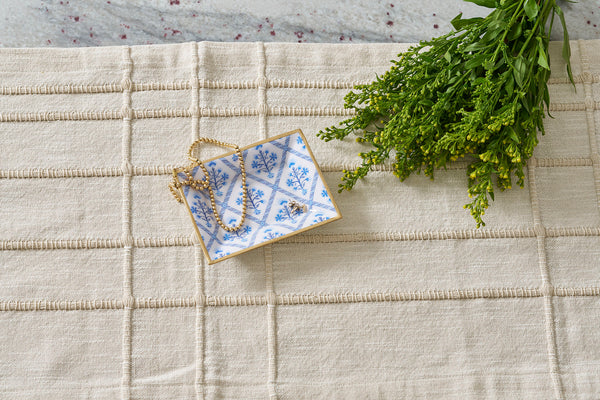 Marigold Lattice Enameled Landry Tray