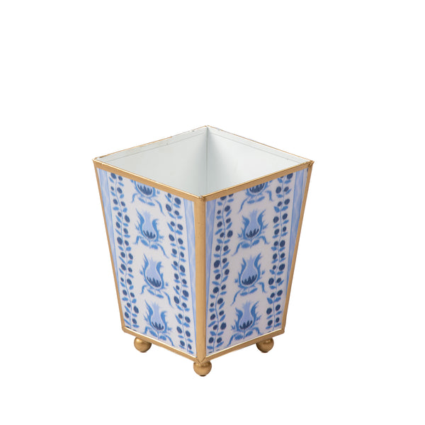 Pomegranate Enameled Square Cachepot Planter