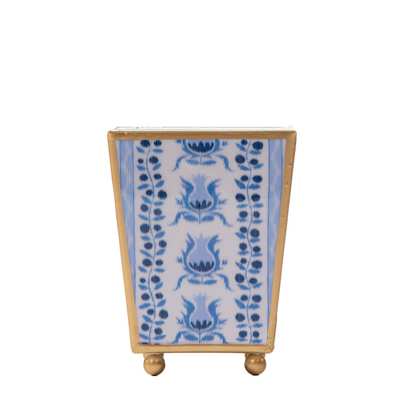 Pomegranate Enameled Square Cachepot Planter