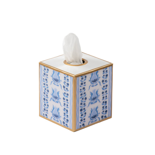 Pomegranate Enameled Tissue Box Cover