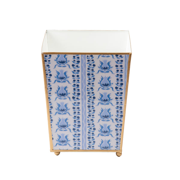 Pomegranate Enameled Square Wastebasket