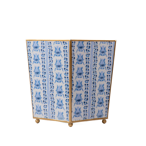 Pomegranate Enameled Square Wastebasket