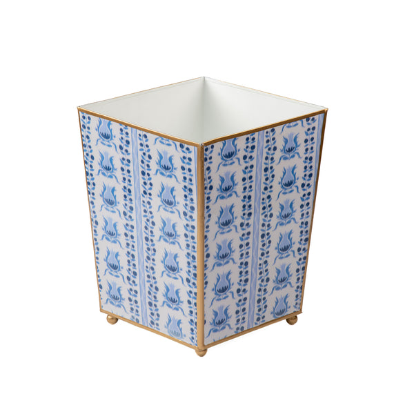 Pomegranate Enameled Square Wastebasket