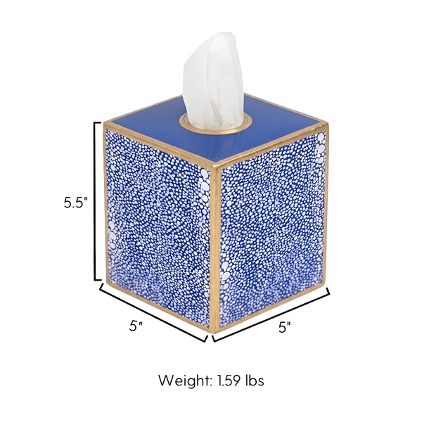 Shagreen Enameled Tissue Box Cover