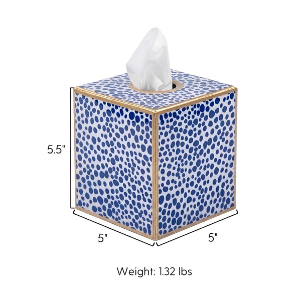 Shagreen Enameled Tissue Box Cover