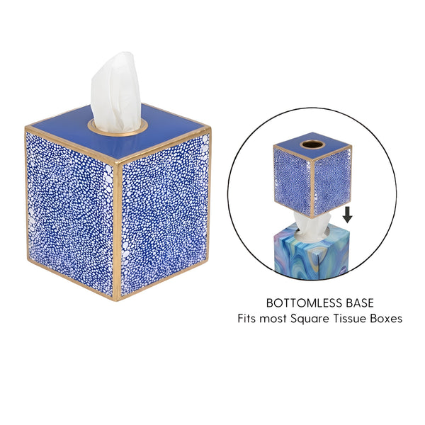Shagreen Enameled Tissue Box Cover
