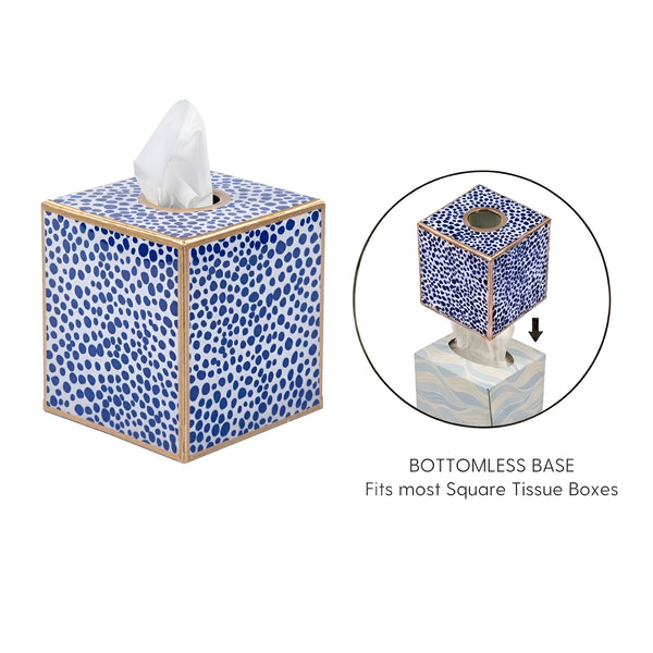 Shagreen Enameled Tissue Box Cover