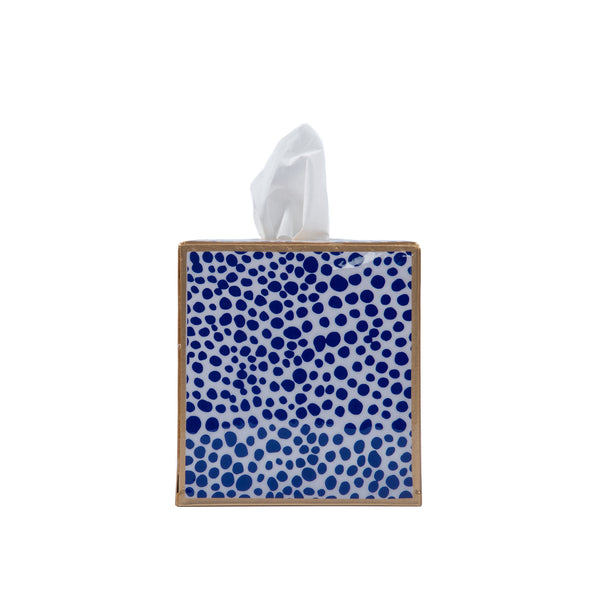 Shagreen Enameled Tissue Box Cover