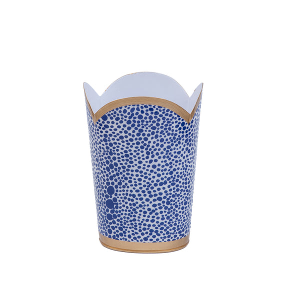 Shagreen Enameled Tulip Wastebasket