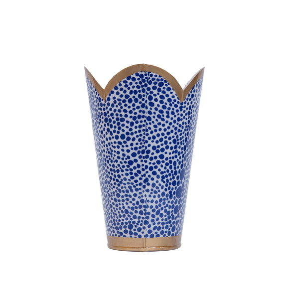 Shagreen Enameled Tulip Wastebasket