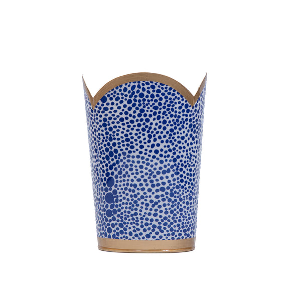 Shagreen Enameled Tulip Wastebasket