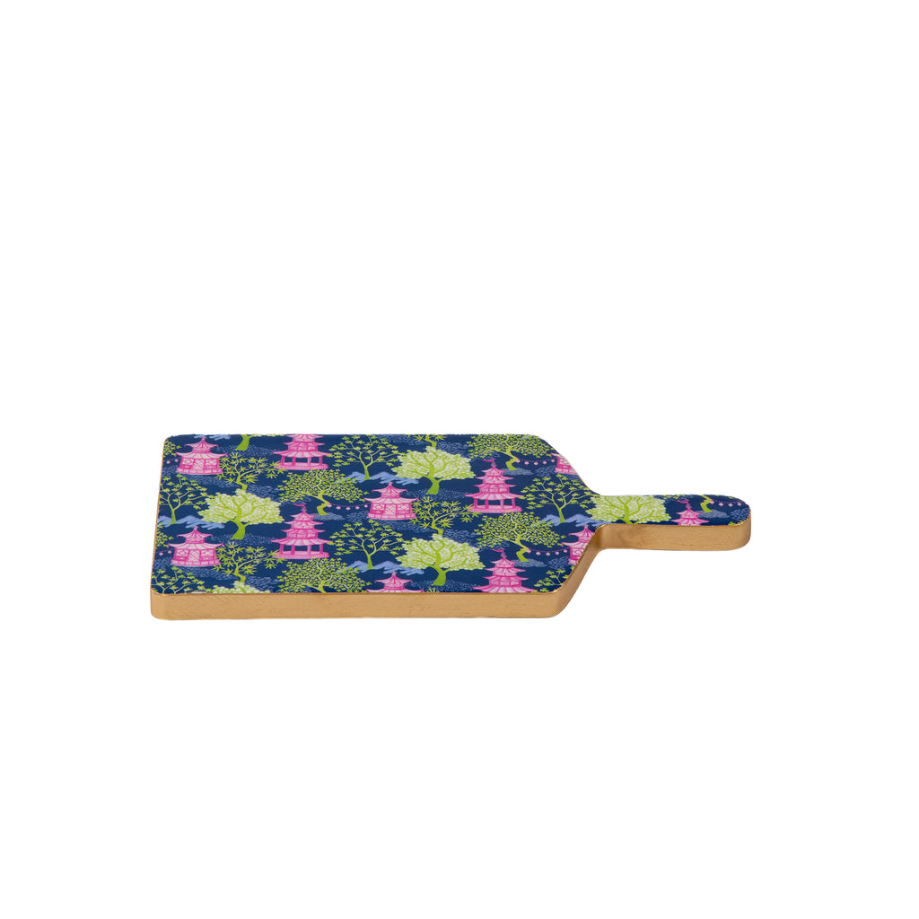 Garden Party Enameled Rectangular Charcuterie Board 6x10