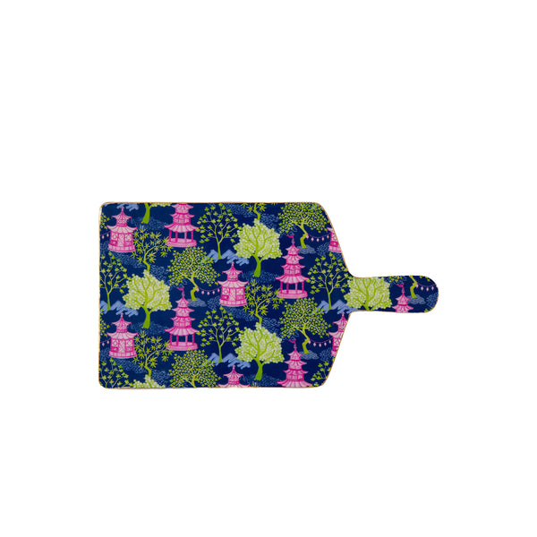 Garden Party Enameled Rectangular Charcuterie Board 6x10