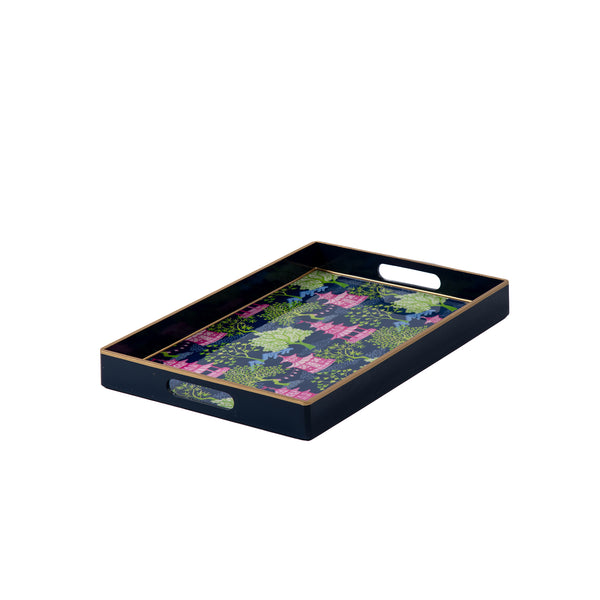 Garden Party Enameled Rectangular Tray 10x15