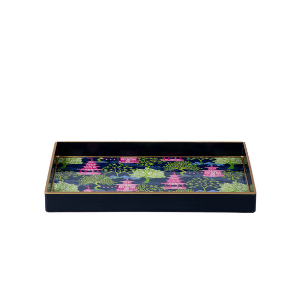 Garden Party Enameled Rectangular Tray 10x15