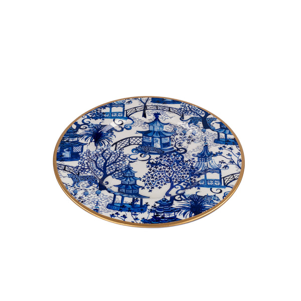 Garden Party Enameled Charger (4pk) - Blue