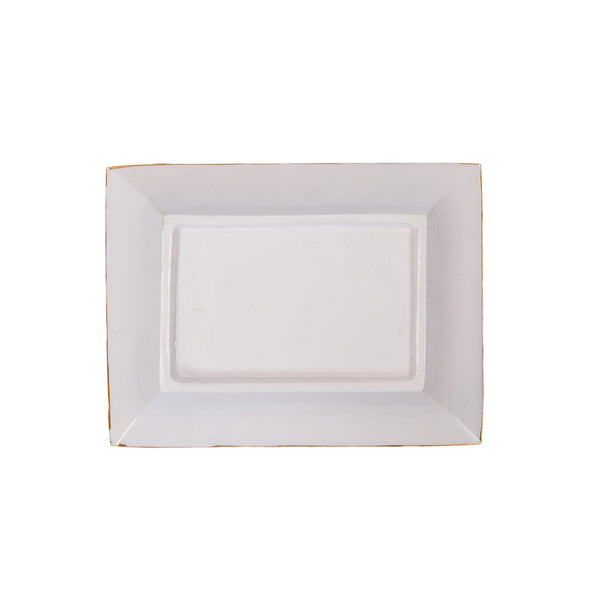Garden Party Enameled Landry Tray - White & Blue