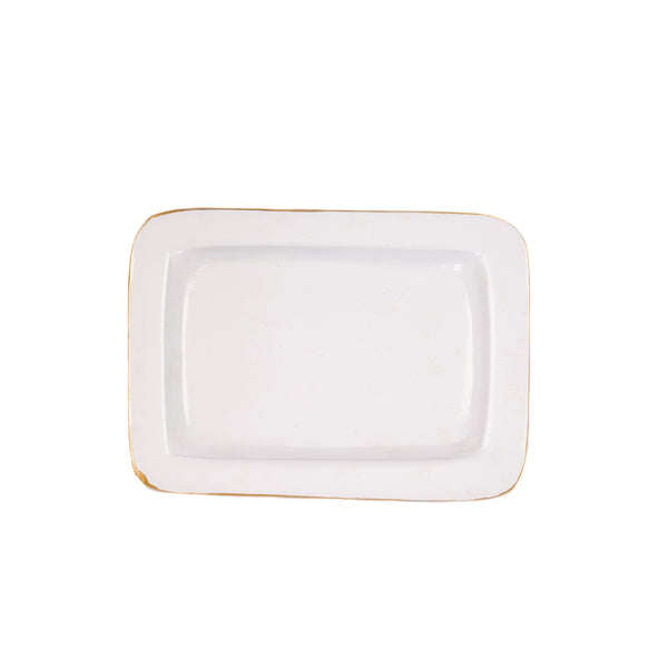 Garden Party Enameled Laney Tray - White & Pink