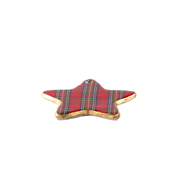Tartan Plaid Star Ornament