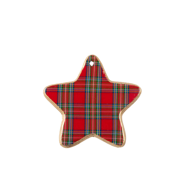 Tartan Plaid Star Ornament