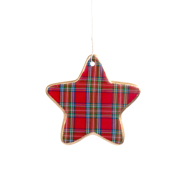 Tartan Plaid Star Ornament