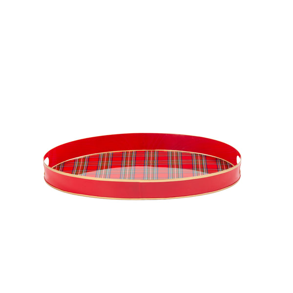 Tartan Plaid Enameled Olivia Tray 14x20