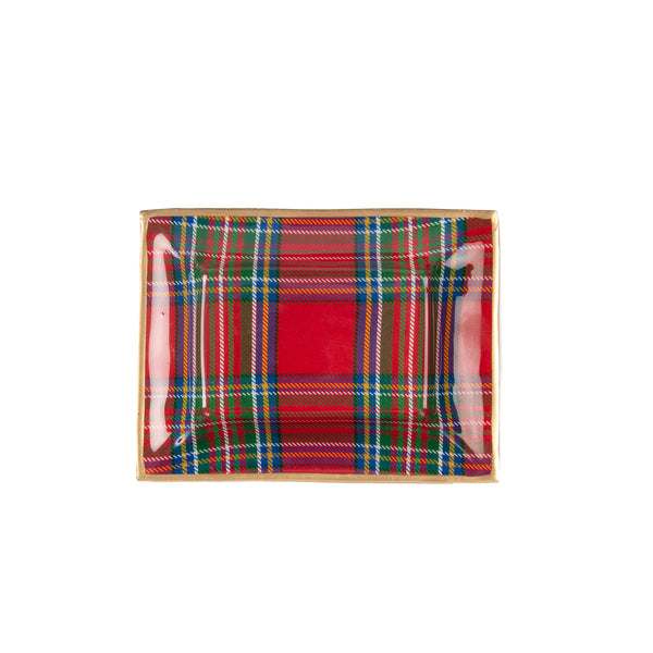 Tartan Plaid Enameled Landry Tray