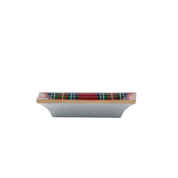 Tartan Plaid Enameled Landry Tray