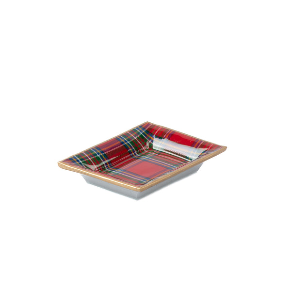 Tartan Plaid Enameled Landry Tray
