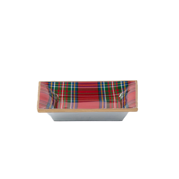 Tartan Plaid Enameled Landry Tray