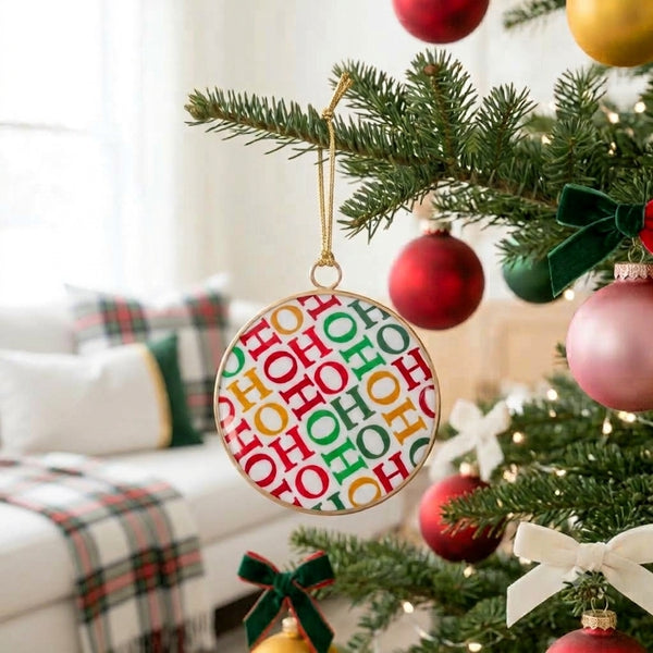 Ho Ho Ornament (single) - White