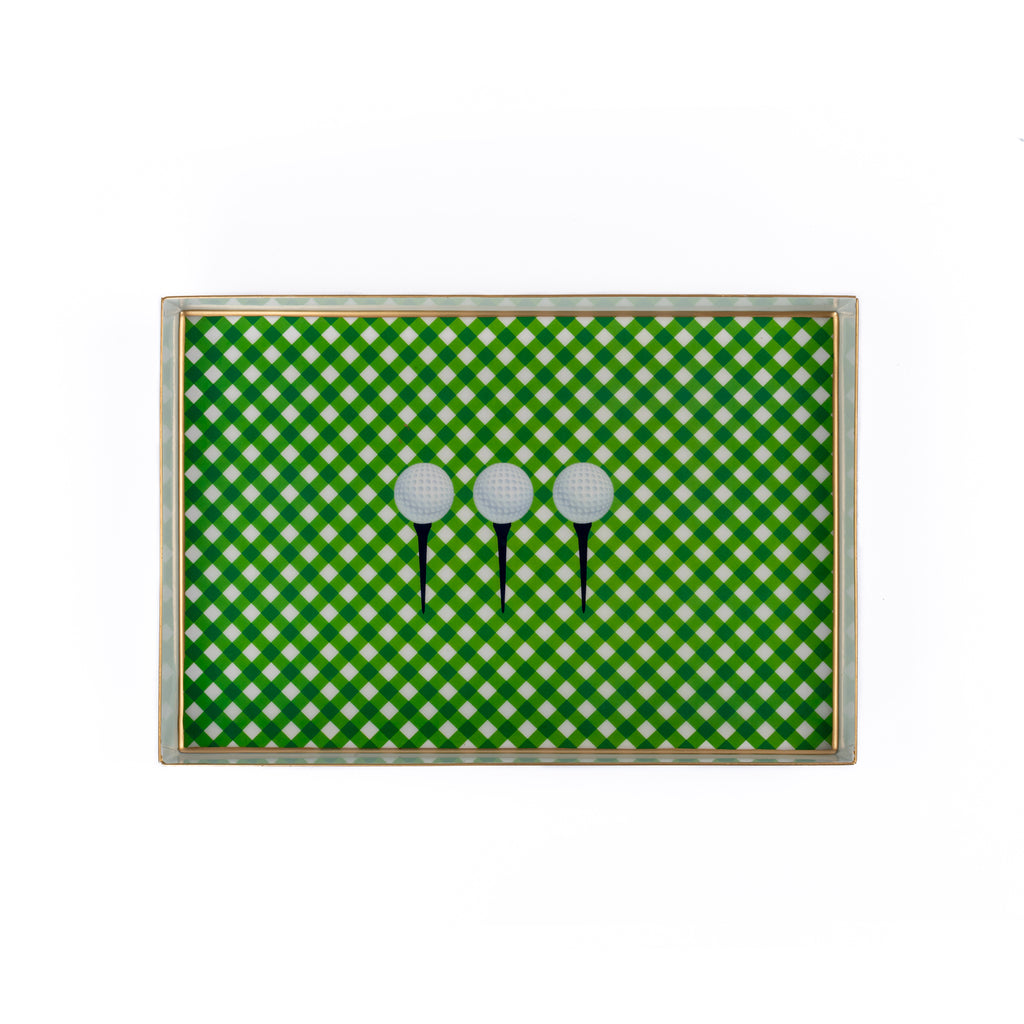 Tee Time Enameled Oliver Tray 8x12