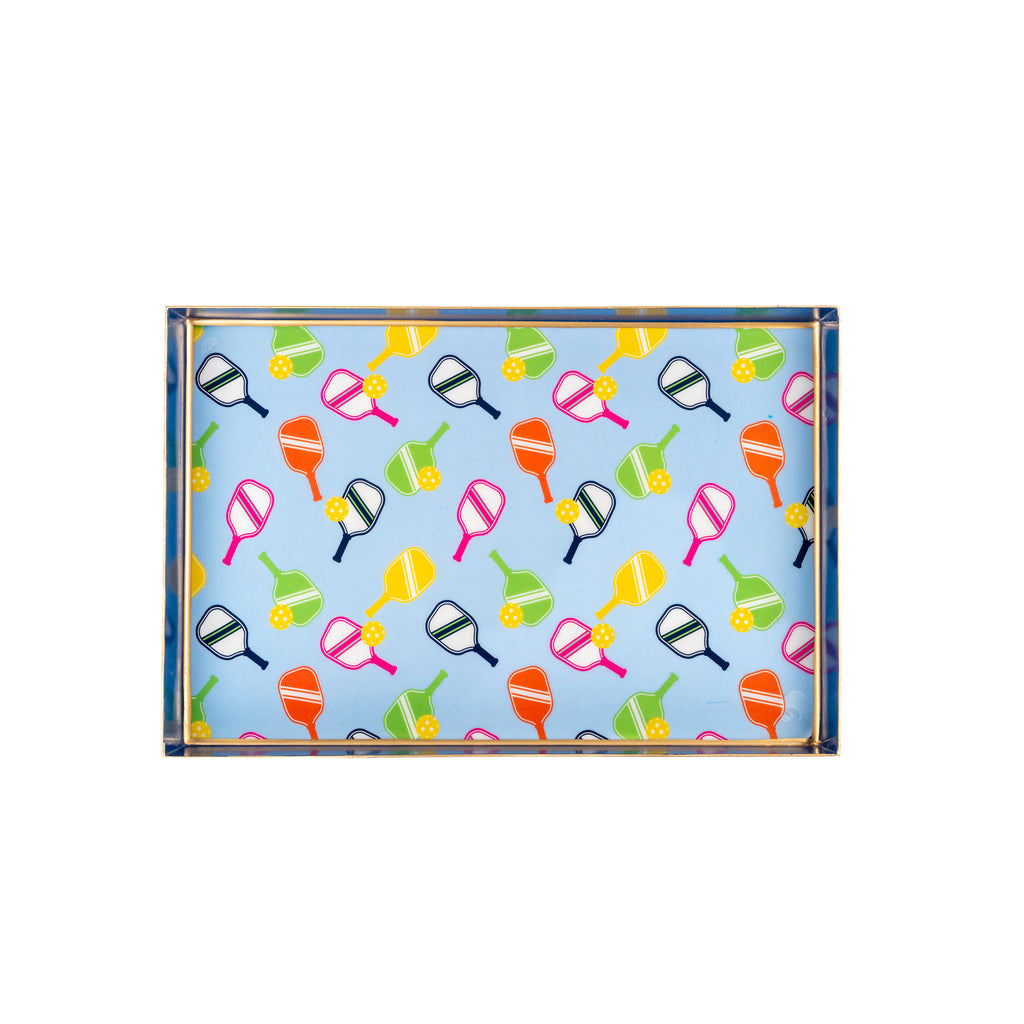 Pickleball Enameled Oliver Tray 8x12