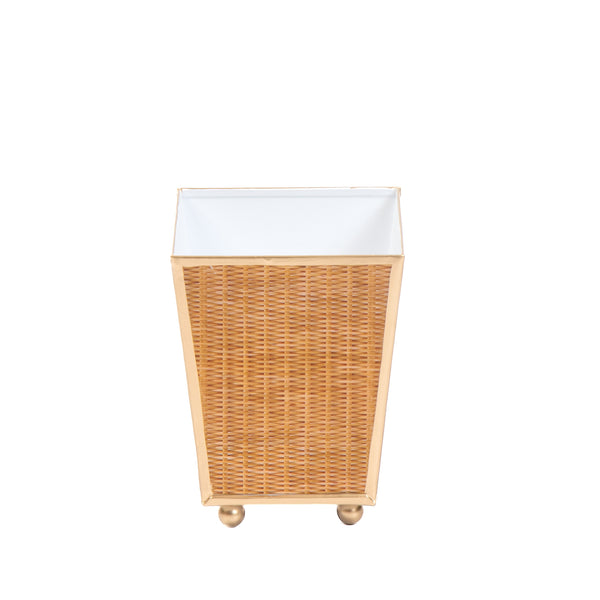Rattan Enameled Square Cachepot Planter