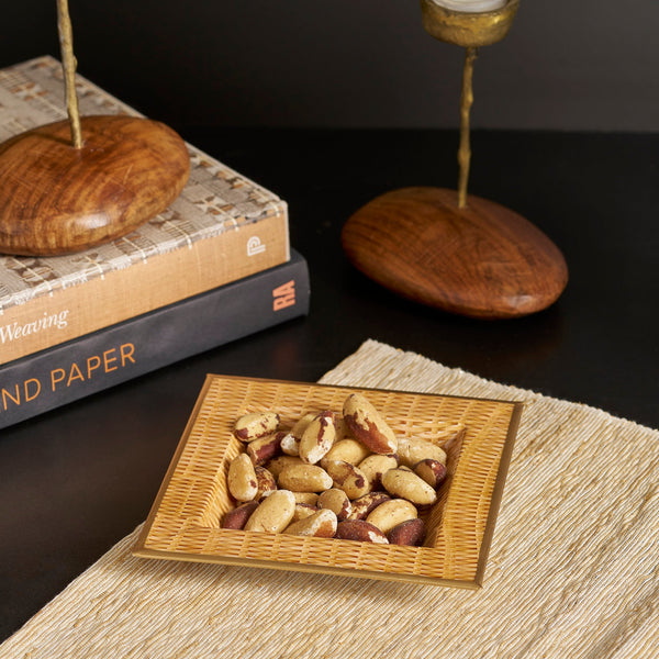 Rattan Enameled Tori Trinket Tray