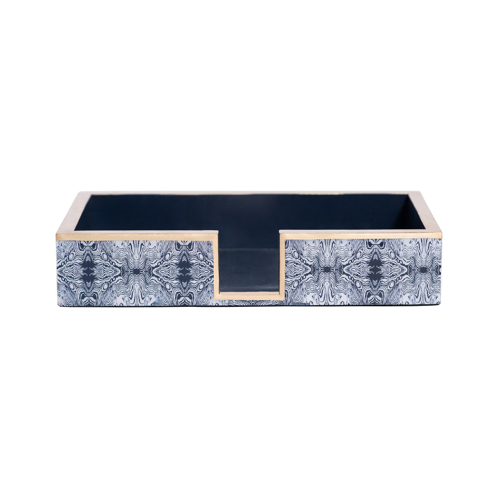 Faux Bois Enameled Amelia Guest Towel Tray